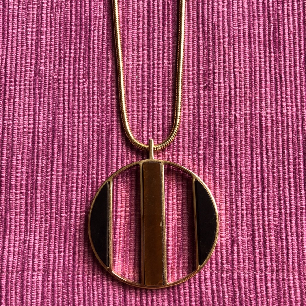 Gold Brown Acrylic Necklace